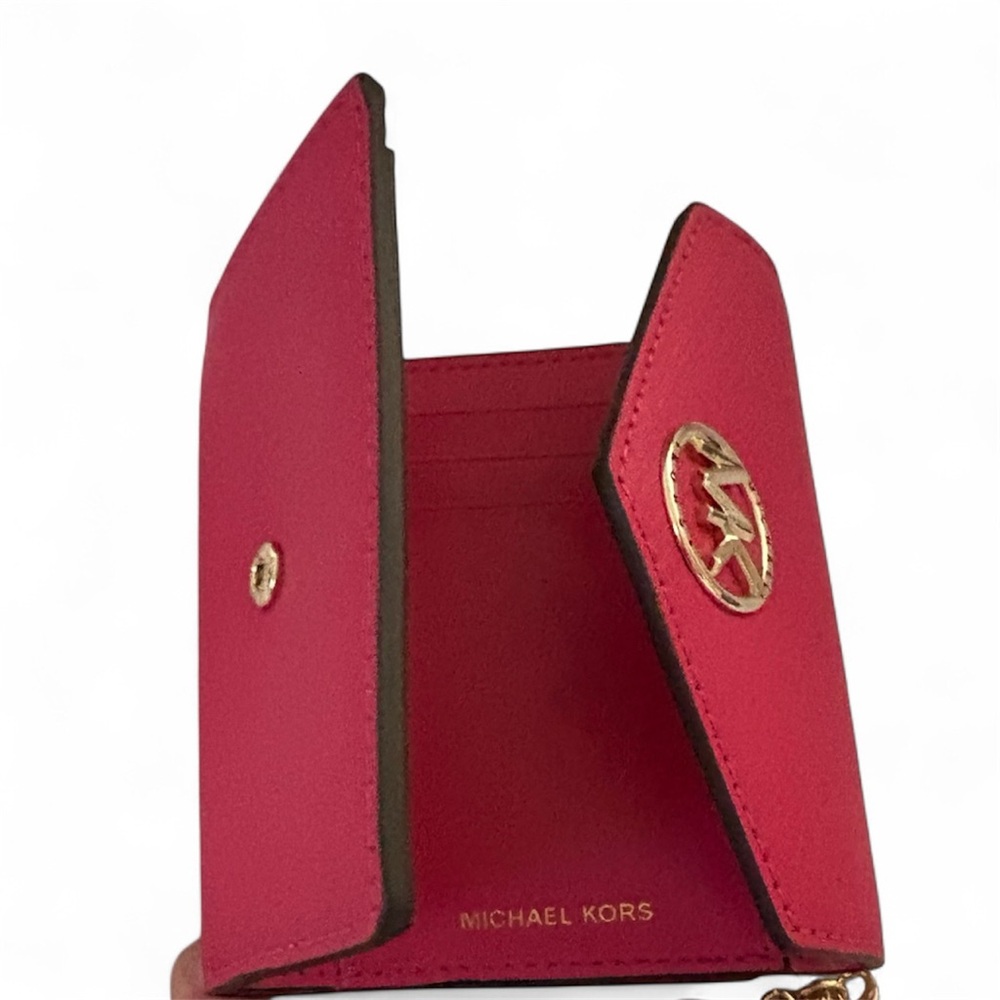 NWT Michael Michael Kors Pink Trifold Wallet in Saffiano leather. - Picture 6 of 7